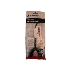 Champro Youth Strapped Mouth Guard Protective Gear NEW Black Sealed Sports Gear